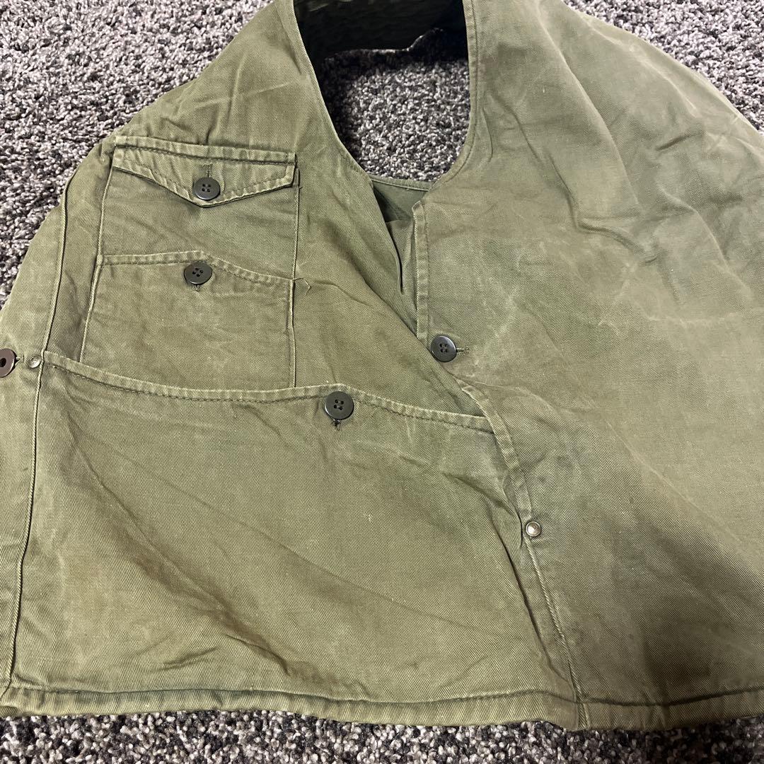 激レア 40s ヴィンテージ ハンティングベスト ユーロ 古着 希少 オリーブ