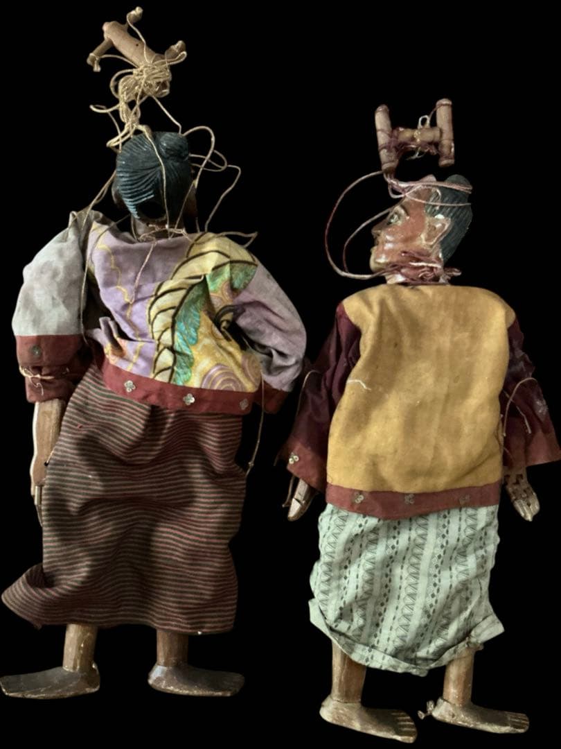 ⭐️激レア⭐️ビルマ人形⭐️伝統的な木製人形のマリオネット⭐️アンティーク‼️ヴィンテージ