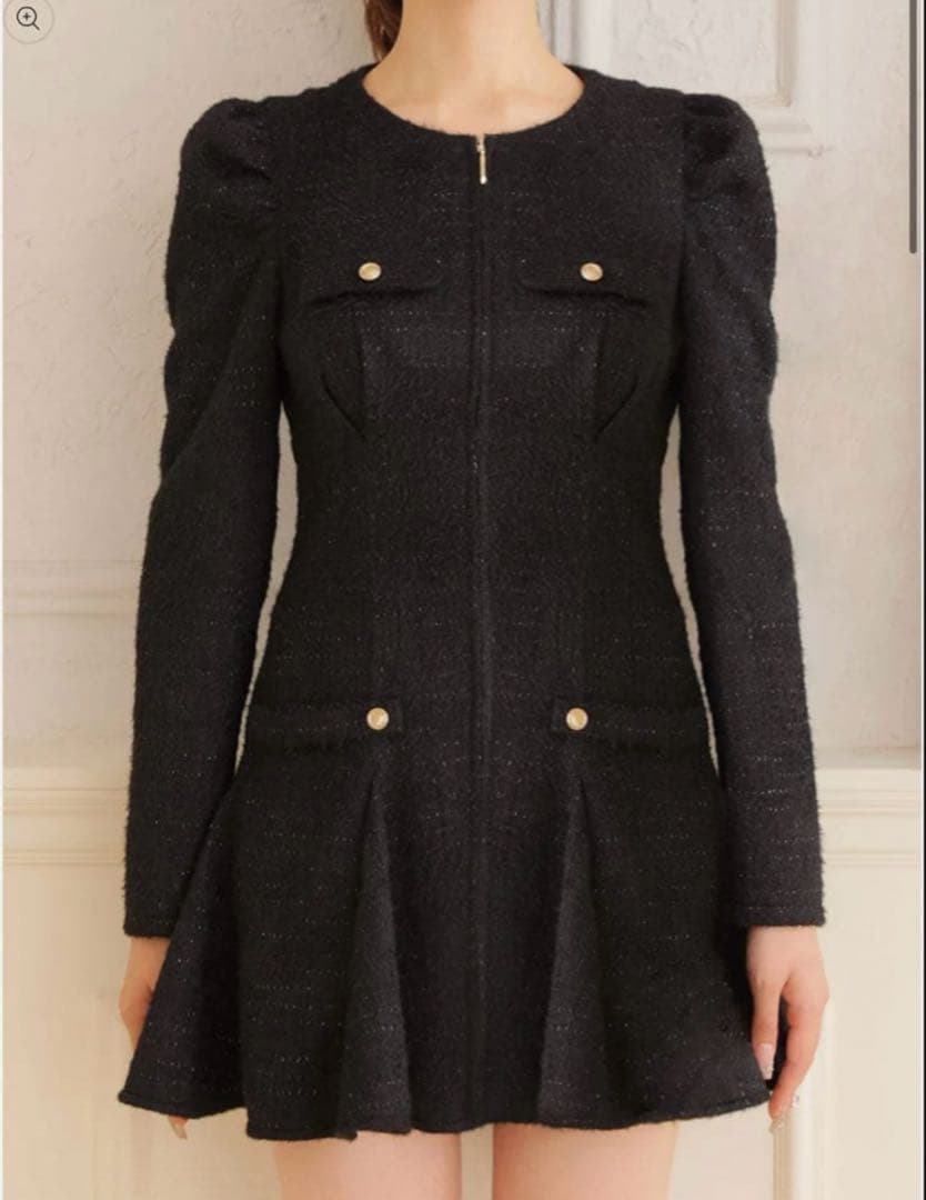 M me eme ジップパフミニワンピース エムミーエメ