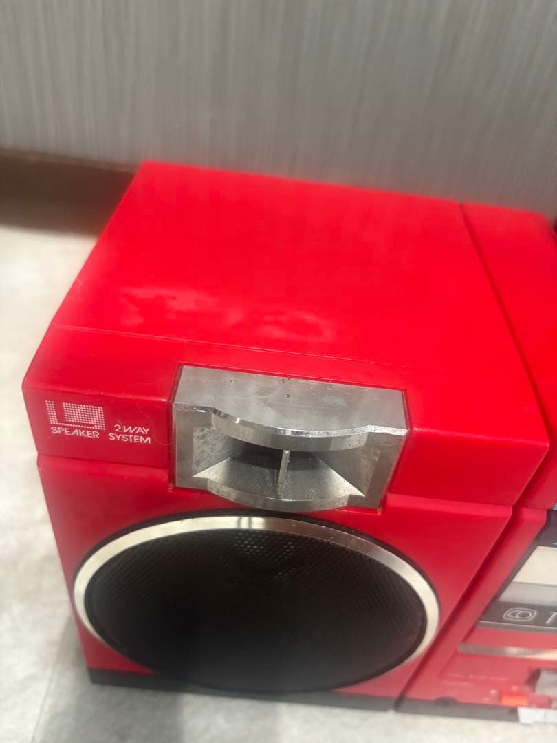 昭和レトロ　SANYO ダブルラジカセ　MR-FF8 赤