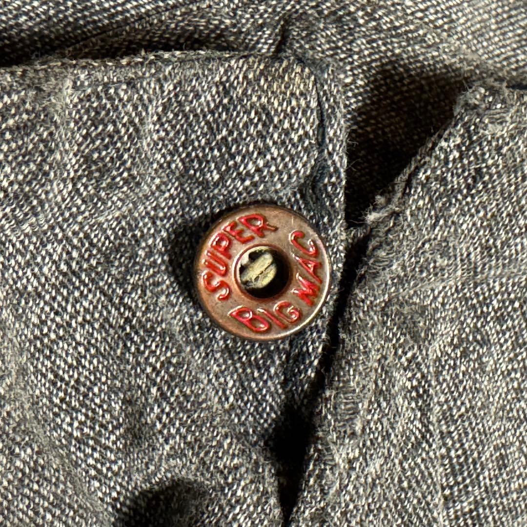 30s 40s SUPER BIGMAC ブラックシャンブレー オールインワン