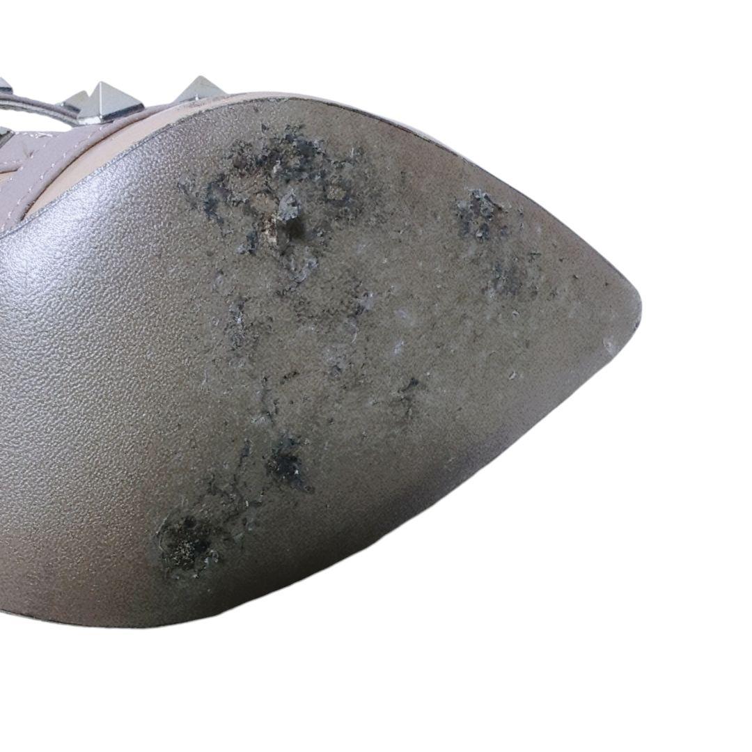 ヴァレンティノガラヴァーニ スタッズ サンダル ミュール ベージュ22.5