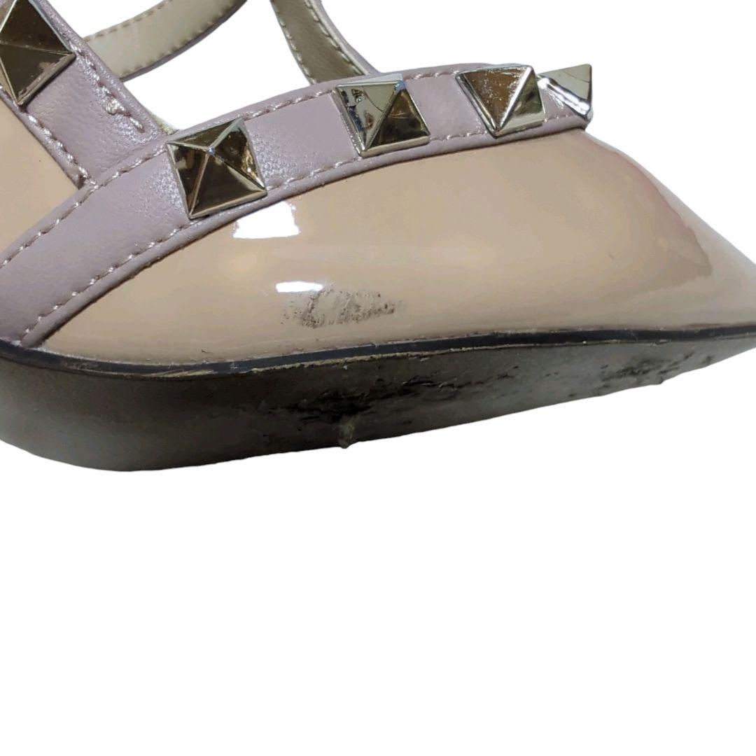 ヴァレンティノガラヴァーニ スタッズ サンダル ミュール ベージュ22.5