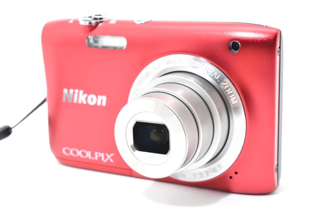 美品Nikon COOLPIX S2900レッド　コンパクトデジタルカメラ971