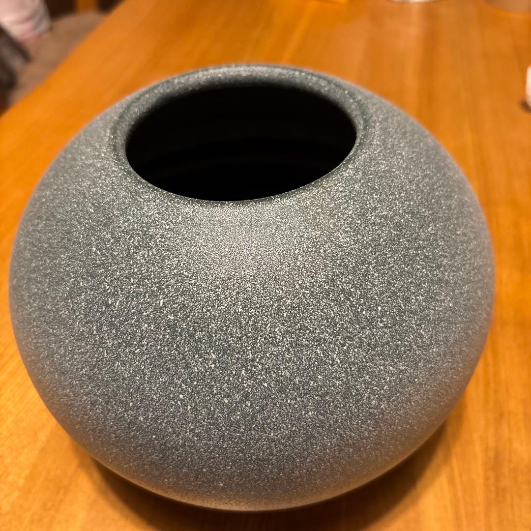 信楽焼 花柄 球形 陶器