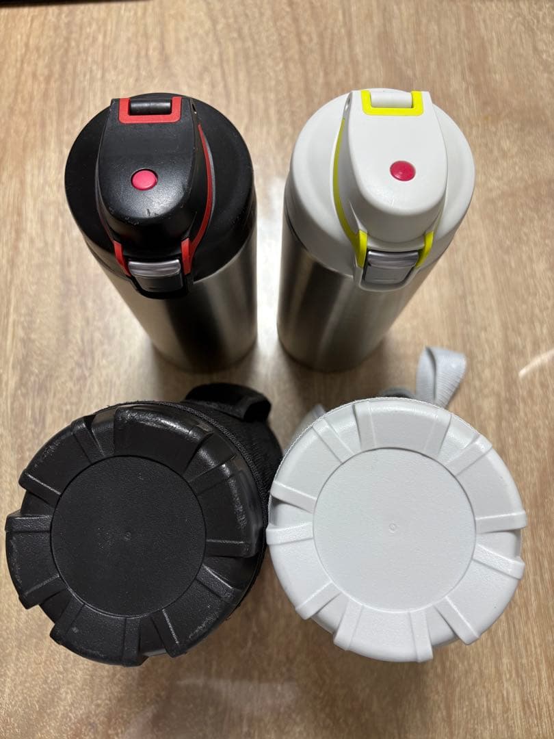 タイガー 水筒 1L サハラワイド 2本セット　黒　グレー　サッカー　男　女