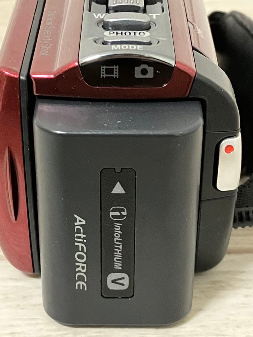 SONY ビデオカメラ Exmor R レッド HDR-CX180 通電OK