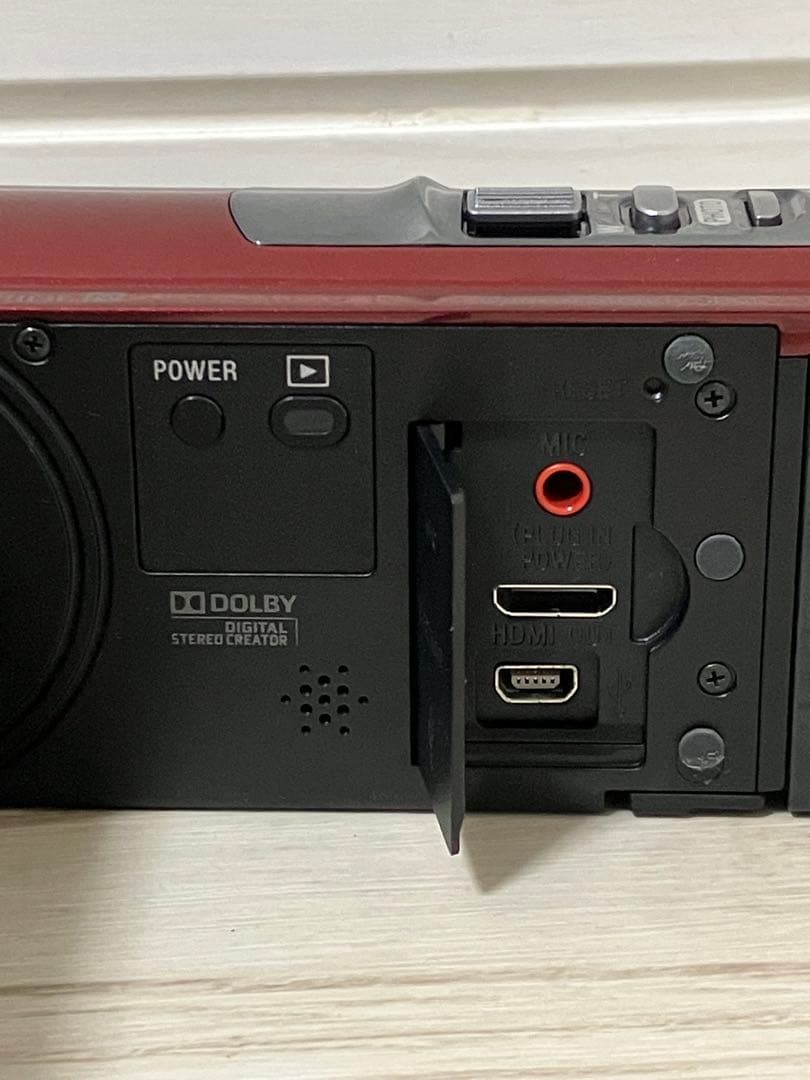 SONY ビデオカメラ Exmor R レッド HDR-CX180 通電OK