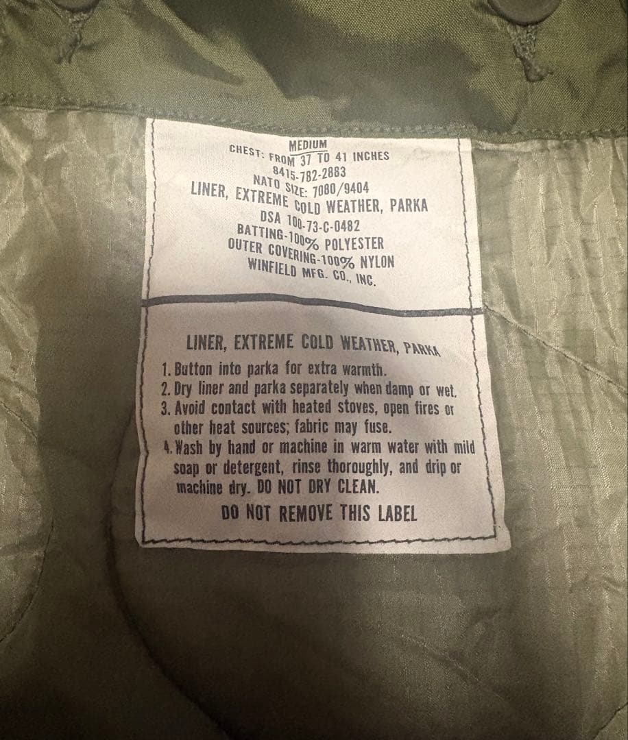 破格 実物 70s M-65 フィッシュテール フルセット 雰囲気◎ 鬼フェード