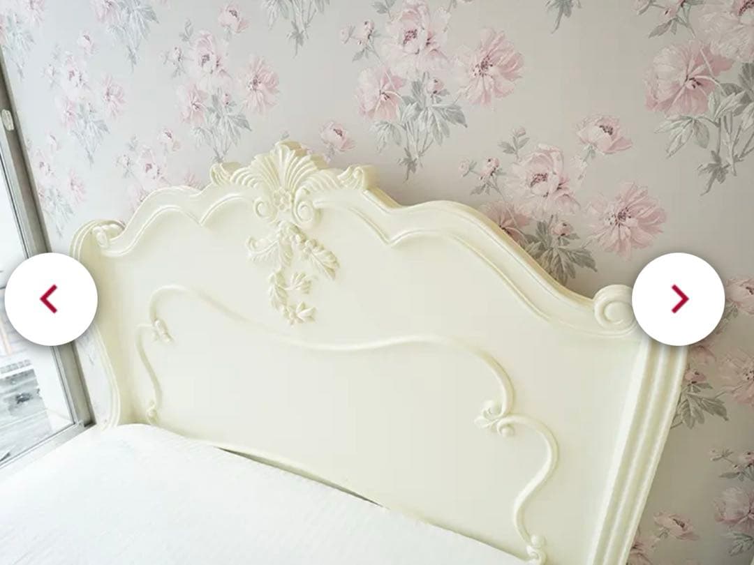 ウエストハウス・ギャラリー　ラ・シェル セミダブルベッドフレーム　ホワイト