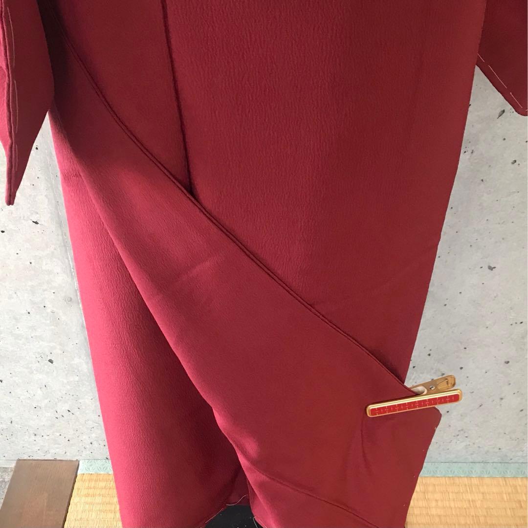 正絹　色無地　一つ紋　袷