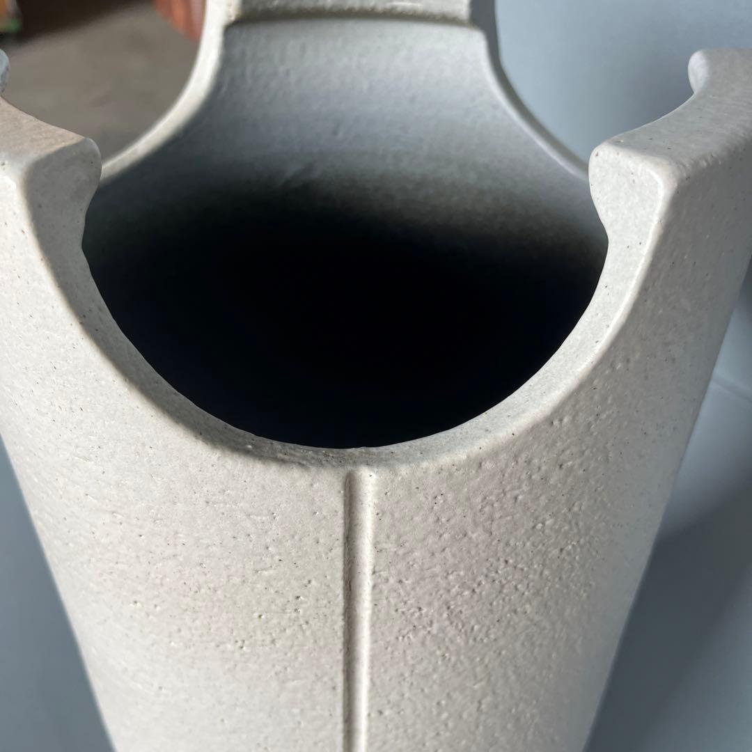 信楽焼傘立て  三方立線 高さ42cm