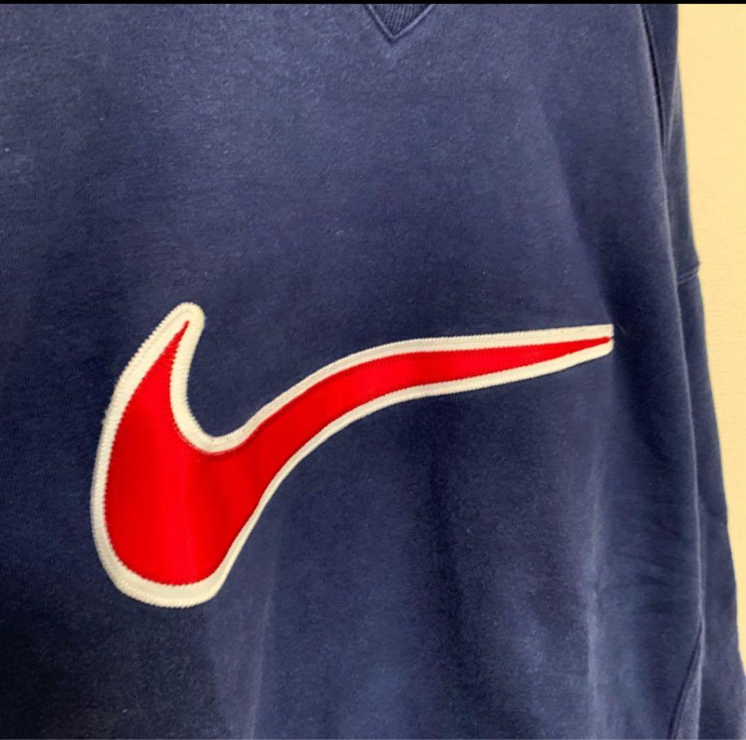 NIKE ナイキ 刺繍 両面デザイン 90s 銀タグ ネイビーsupreme