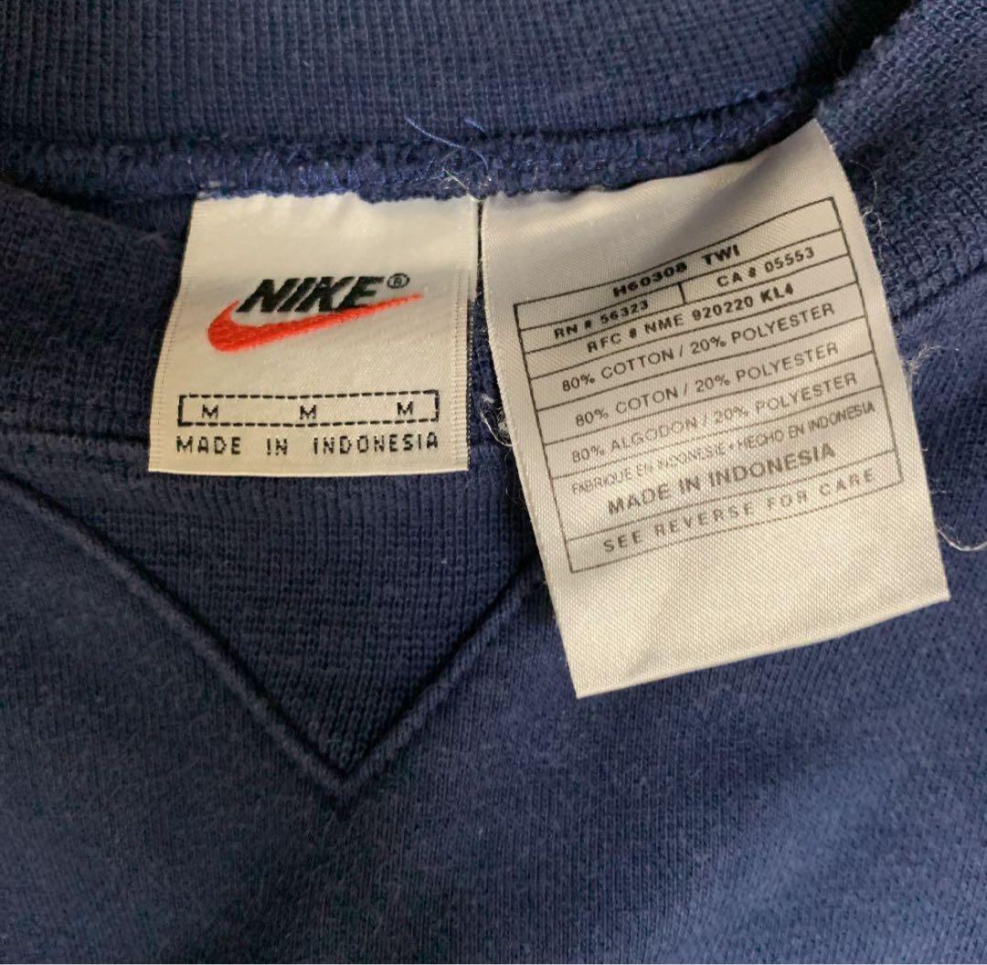 NIKE ナイキ 刺繍 両面デザイン 90s 銀タグ ネイビーsupreme