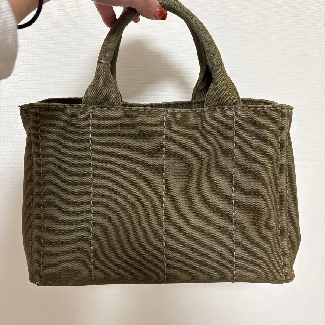PRADA オリーブグリーン トートバッグ