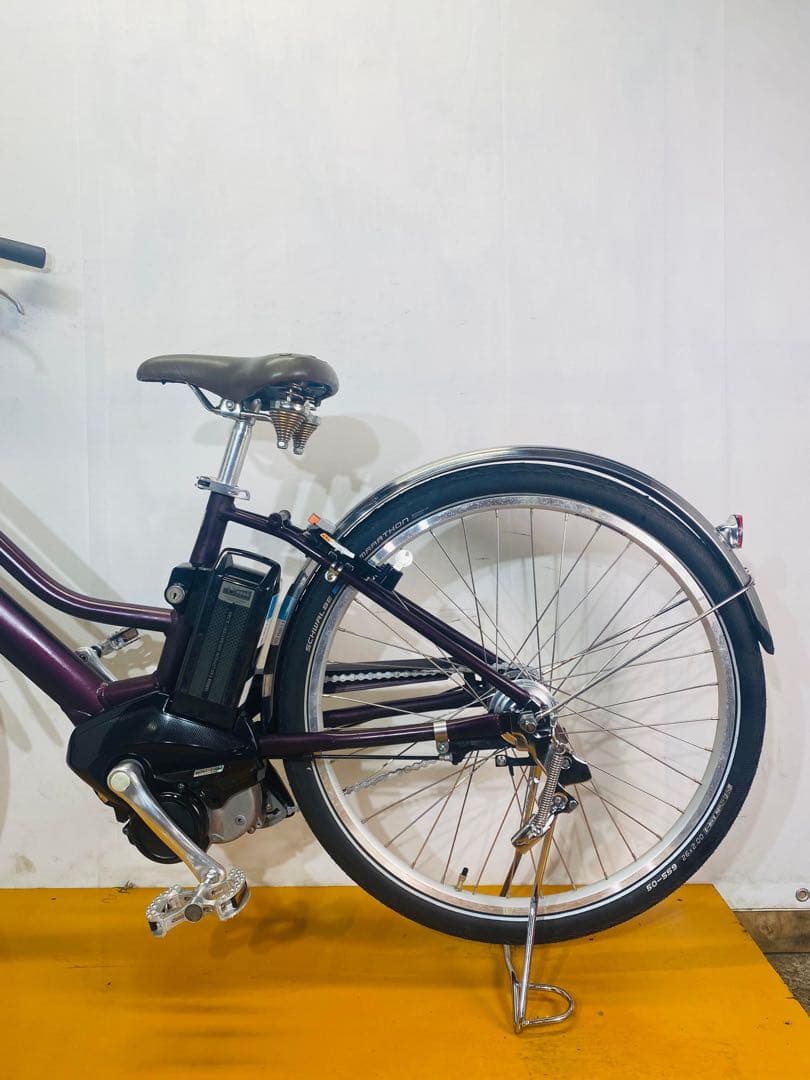 電動アシスト自転車 シティタイプ パープル