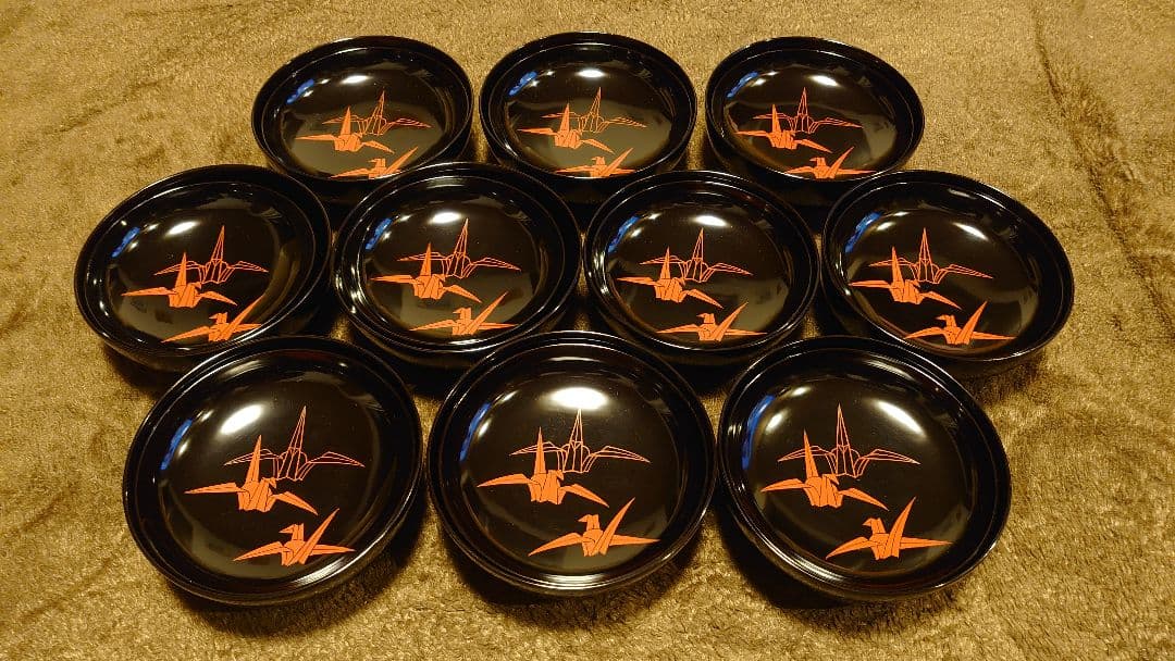 輪島塗　漆器　蒔絵　蓋椀　蓋物　蔵出し　１０客