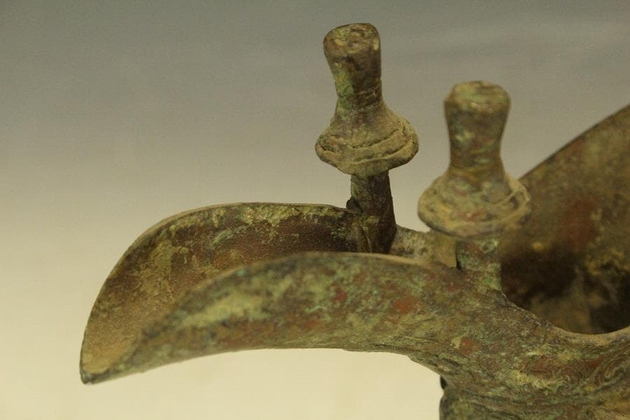 中国美術 青銅 爵(HA509)