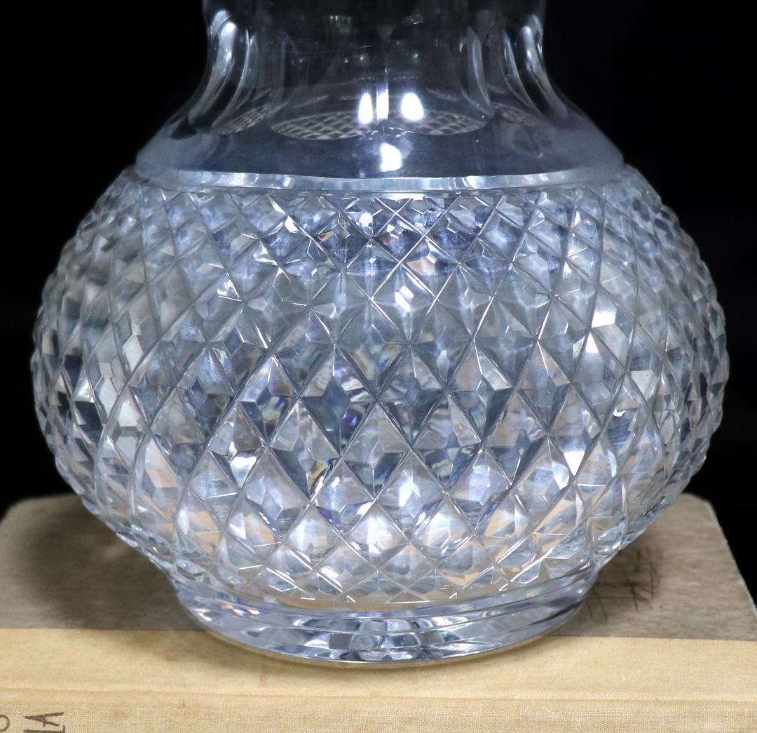 オールド・バカラ 美術館級1880年頃 金縁装飾特大切子壺 31.5cm 花瓶