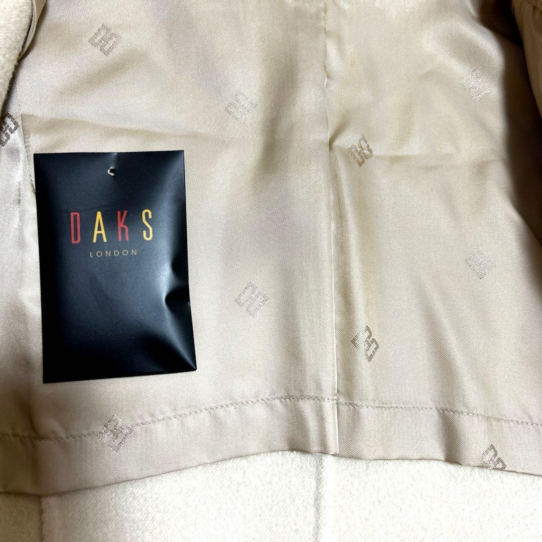 歳末セール‼️DAKS ウールコート ベージュ&アイボリー 暖かくて上品 40