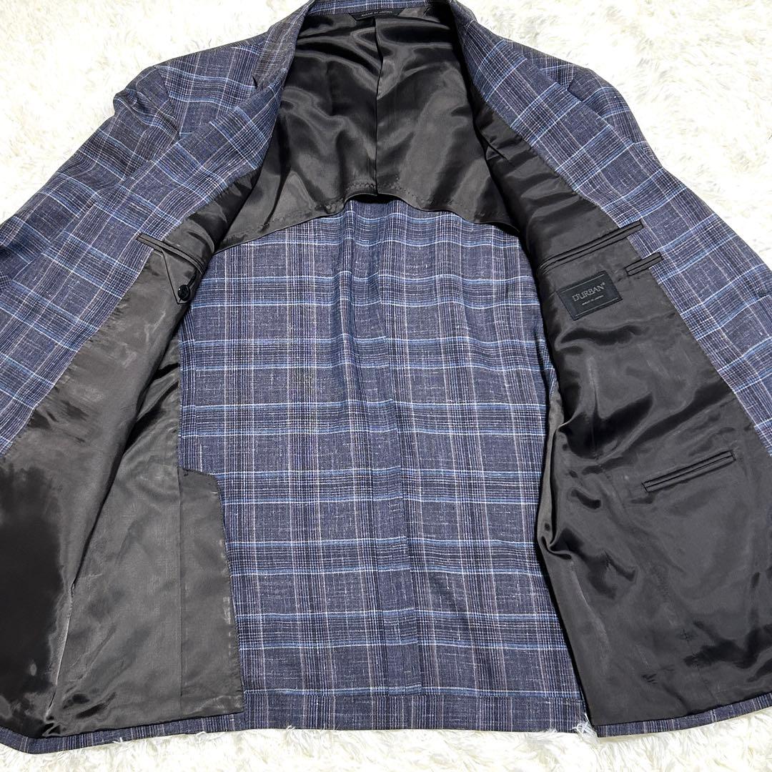 新品 タグ付き D'UBAN 背抜き テーラードジャケット 格子柄 3L