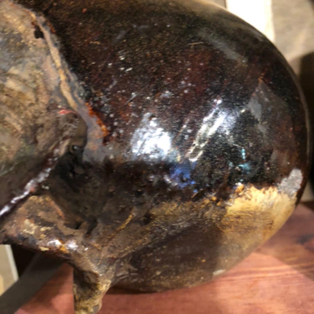 唐津　茄子置物