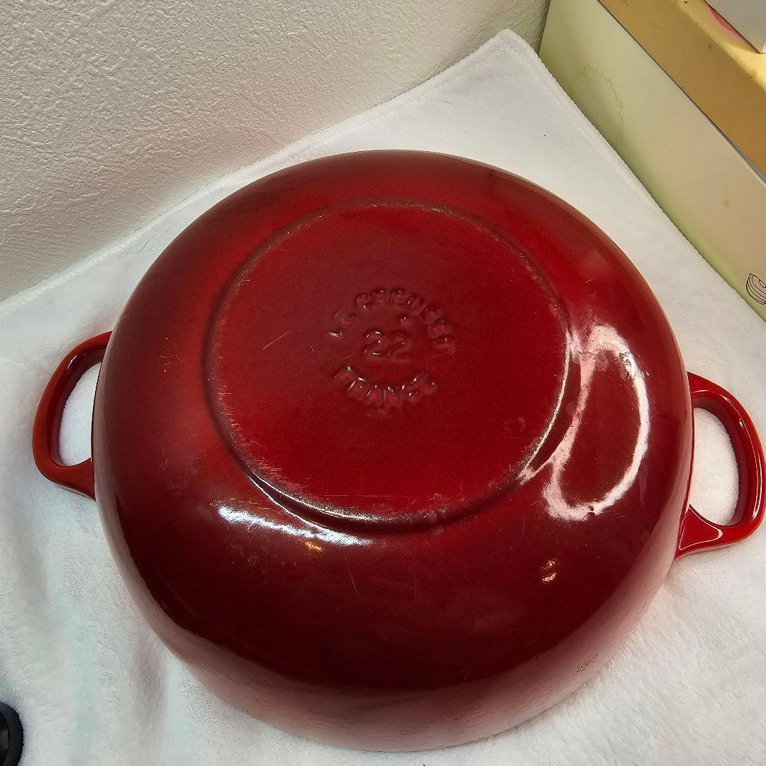 LE CREUSET ル・クルーゼ 両手鍋 マルミット 22cm レッド