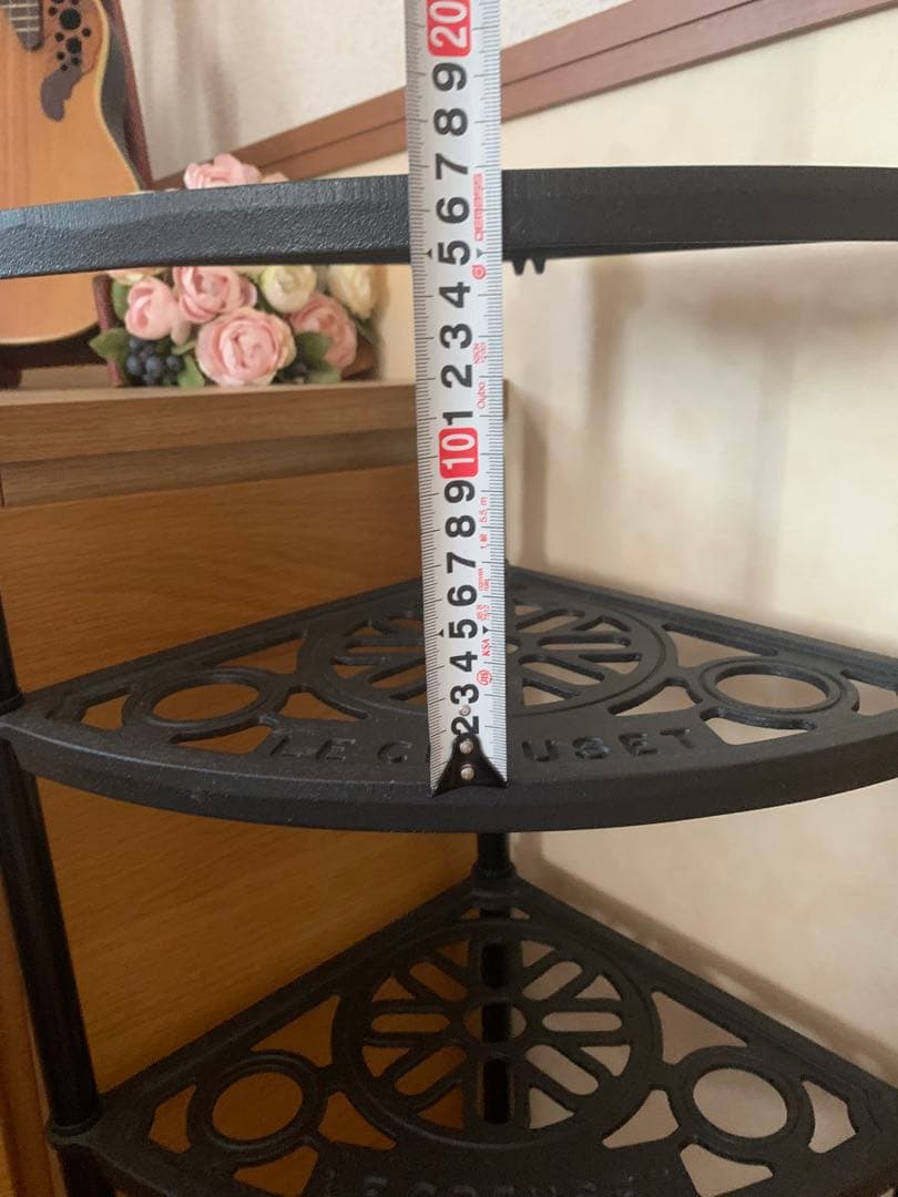 LE CREUSET コーナーラック 4段 ブラック