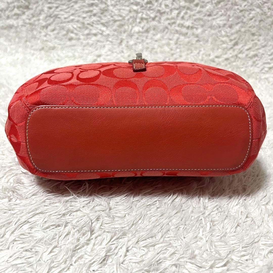 ✨希少カラー✨COACH コーチ ワンショルダー 赤 シグネチャー レッド