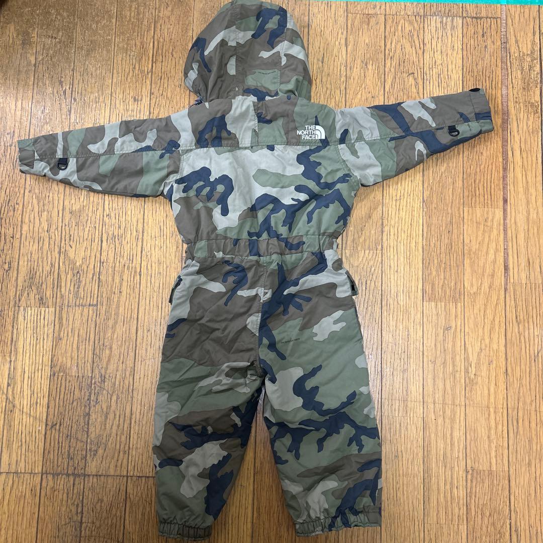 ノースフェイス 90 ジャンプスーツ スノーウエア ツナギ キルティング 迷彩