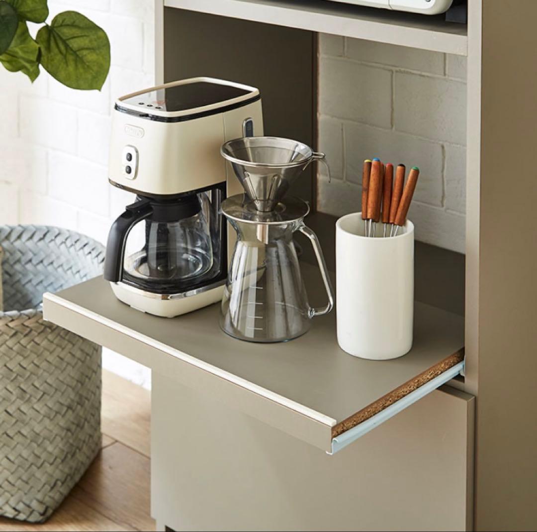 食器棚 大川家具 レンジ台 ラック 収納 幅59 グレージュ 日本製 60幅