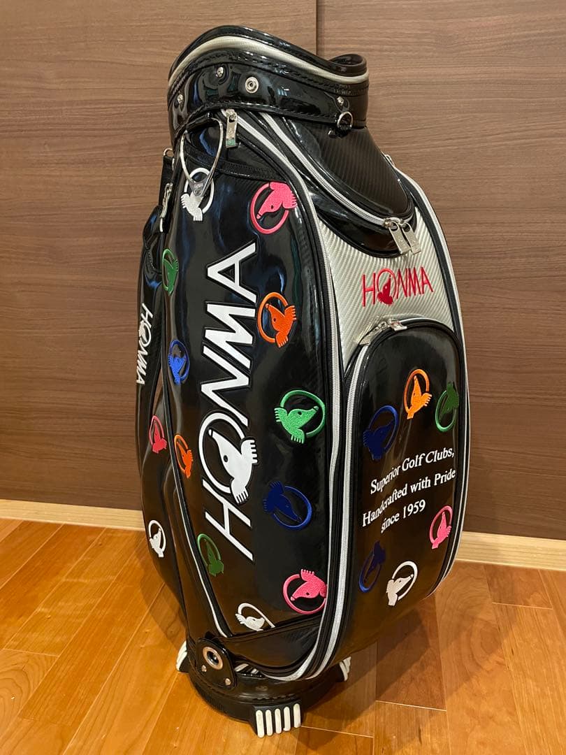 HONMA ゴルフキャディバッグ 黒/マルチカラー