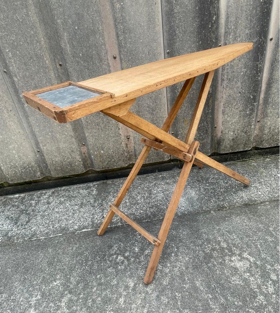 アンティーク/イギリス製/木製/アイロン台/折りたたみ/ディスプレイ/店舗什器