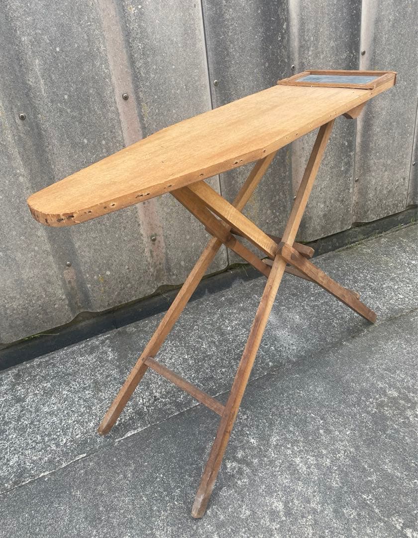 アンティーク/イギリス製/木製/アイロン台/折りたたみ/ディスプレイ/店舗什器