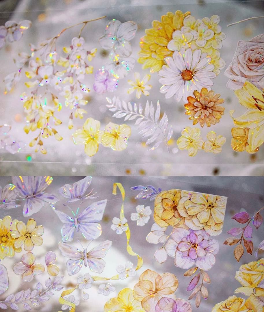 海外マスキングテープ巻売り 小花黄 フラワー 人物マスキングテープ