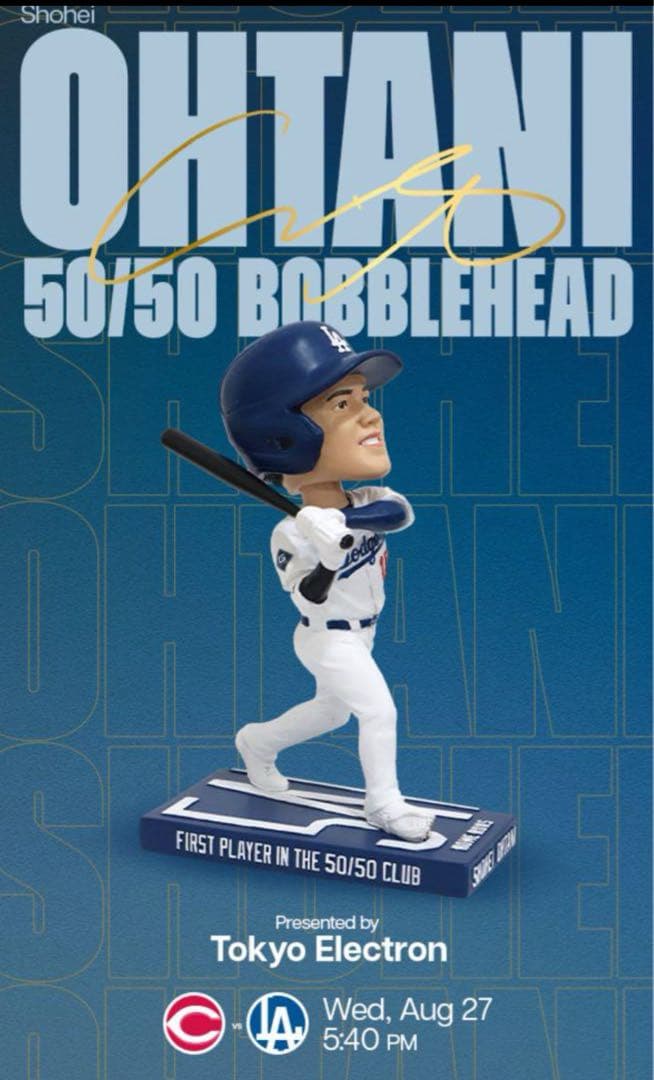 【新品】大谷翔平 ボベルヘッド ドジャース 50/50記念　8/27配布品