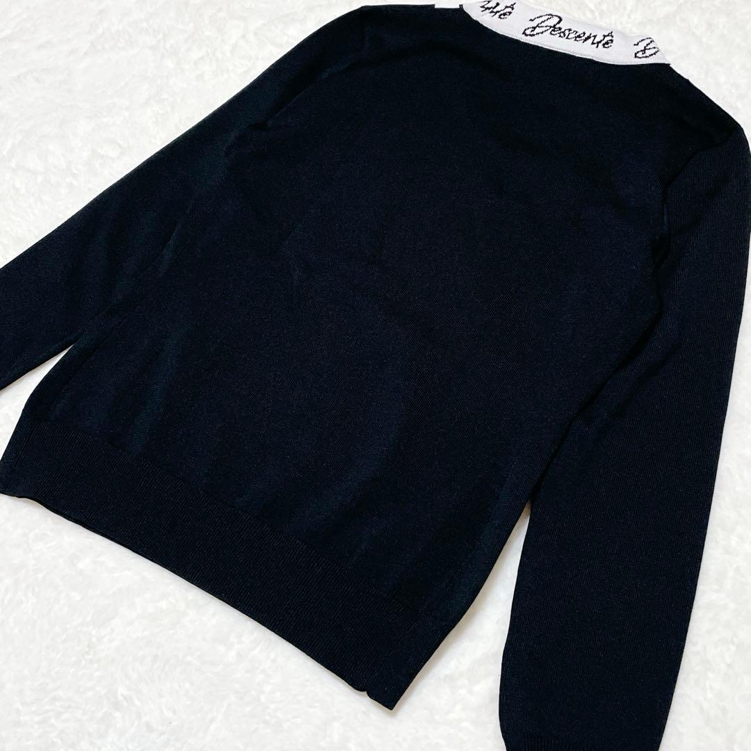 【美品】DESCENTE GOLF シースル　切替モックネックニット