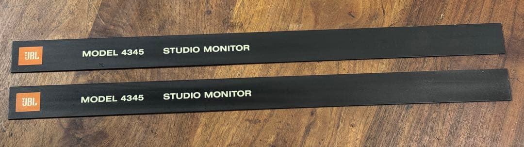 JBL 4345 グリルエンブレム サランネット・ロゴプレート2枚＋新品金具4個