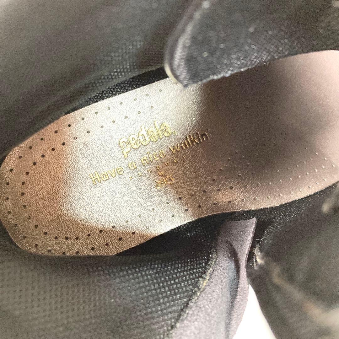 ペダラ アシックスウォーキング ショートブーツ サイドジップ 24cm 3E