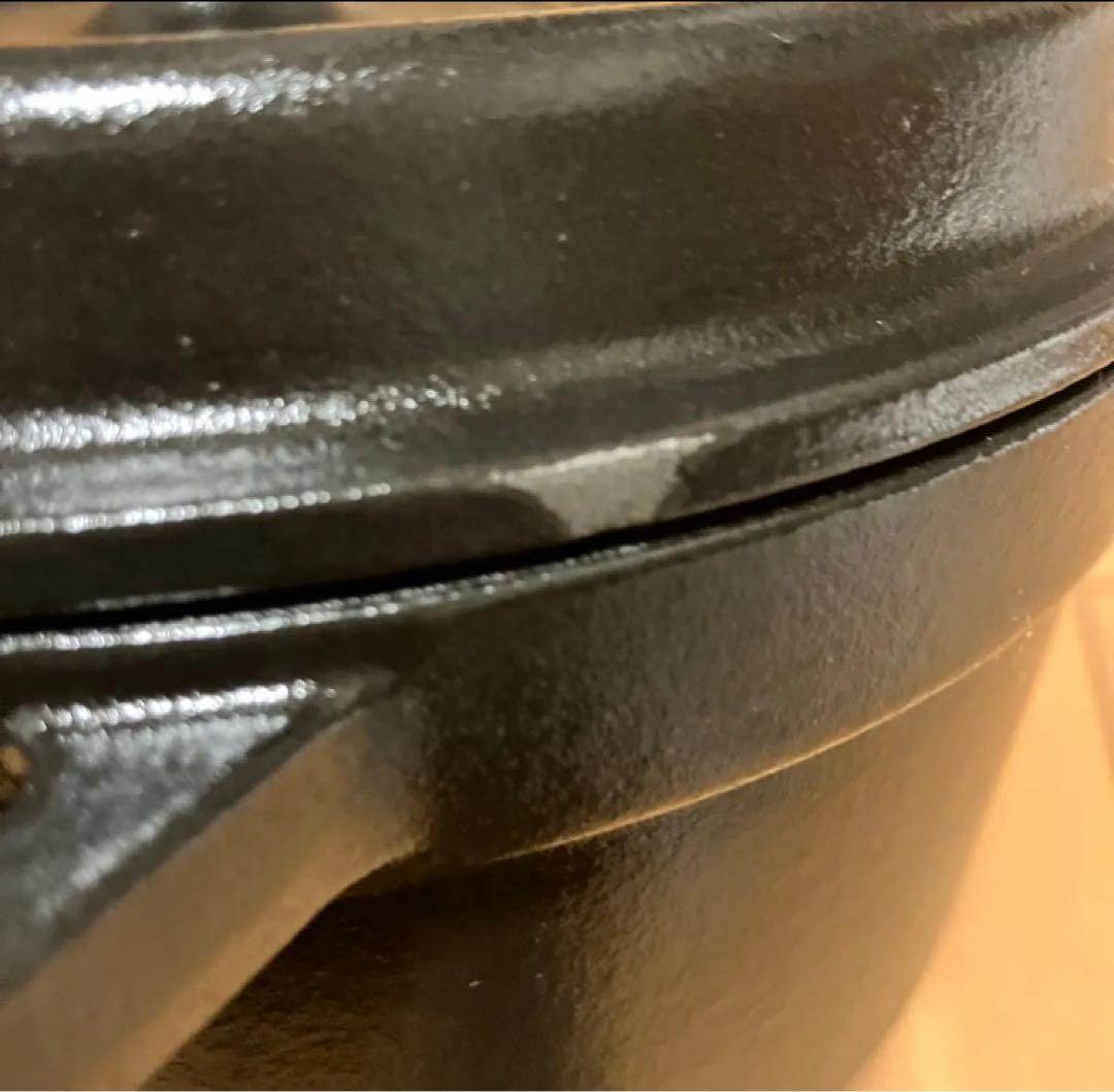 訳あり美品 ストウブ ピコ ココット ラウンド ブラック 20cm 両手鍋