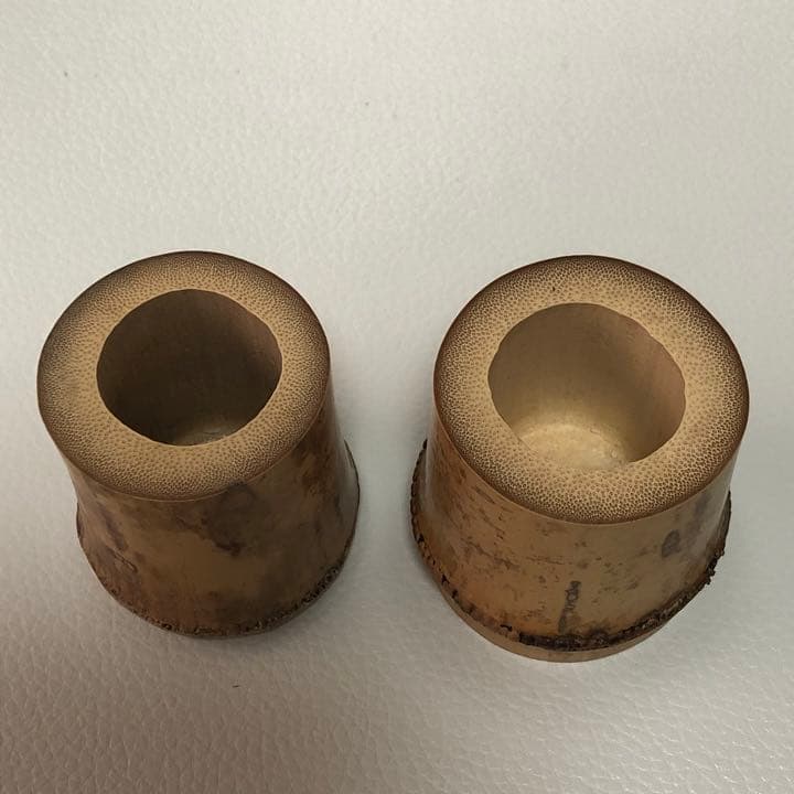 【茶道具】竹蓋置　風炉と炉　堀内宗完　表千家　R0536ダP