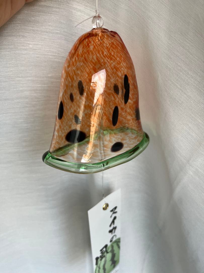 【新品】タクグラス TAKU GLASS 弥彦クラフト　スイカ風鈴