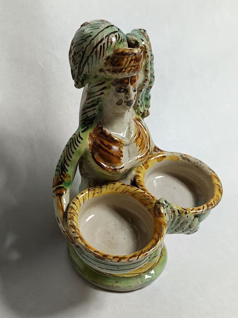 イタリアのヴィンテージ陶器キャンドルホルダー