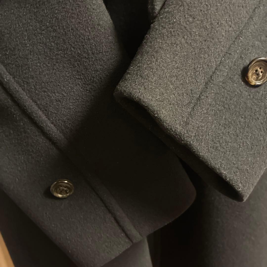 リコ★FRAMe WORKラムウールMIXシャルムバルカラーコートブラック