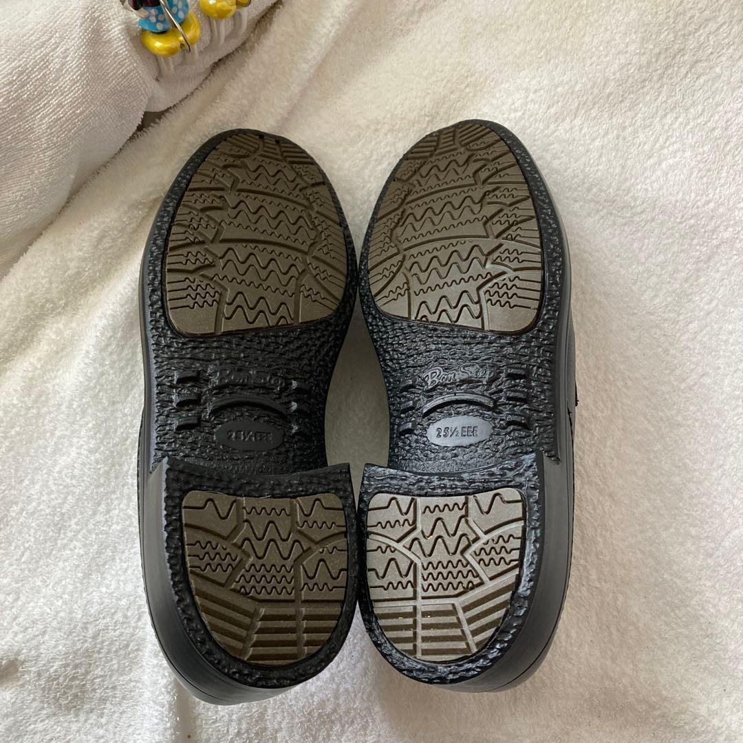 BONSTEPボンステップ日本製黒3Ｅ 本革ビジネスシューズ防水靴ノンスリップ