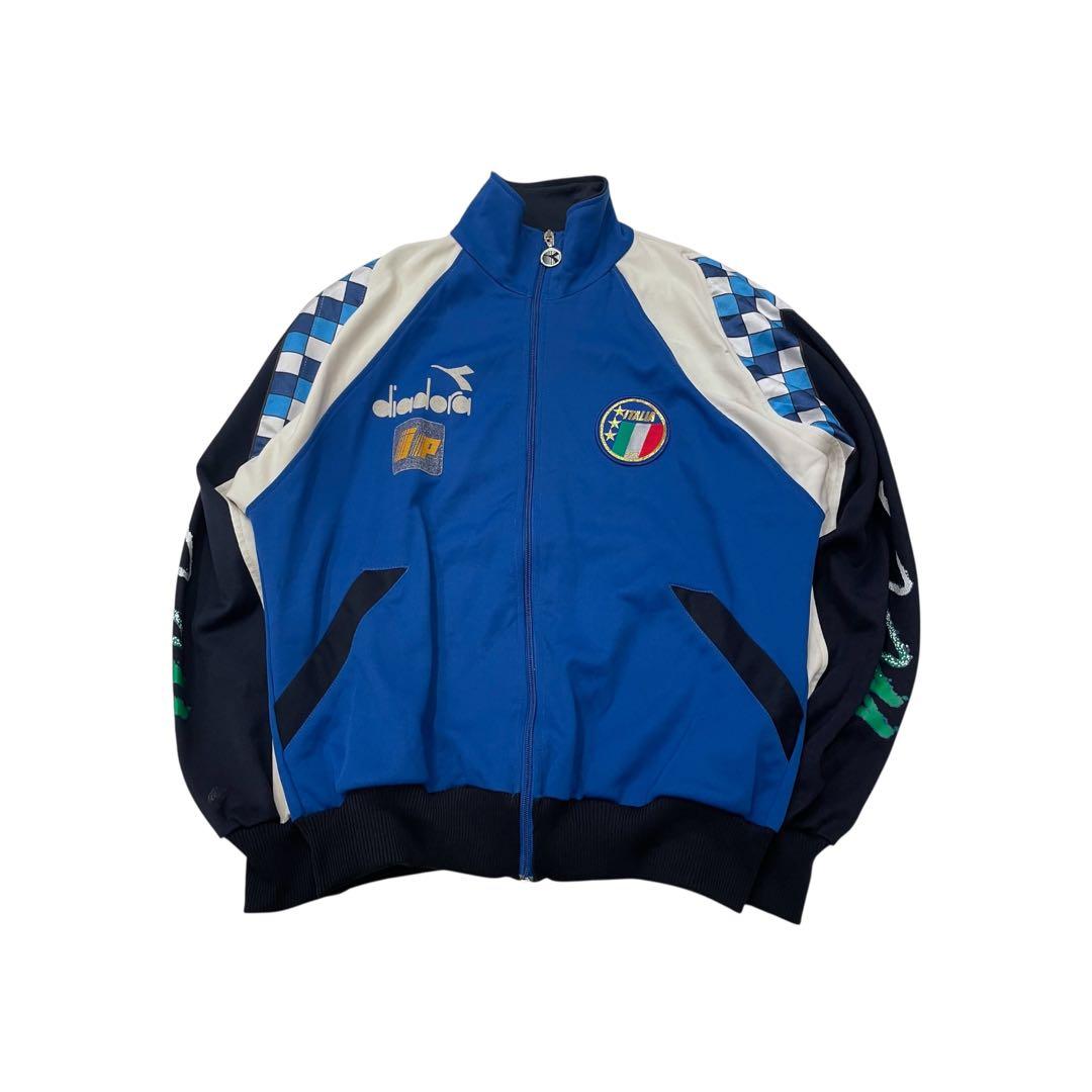 ヴィンテージDiadoraイタリア代表トラックジャケットサッカージャージ80s