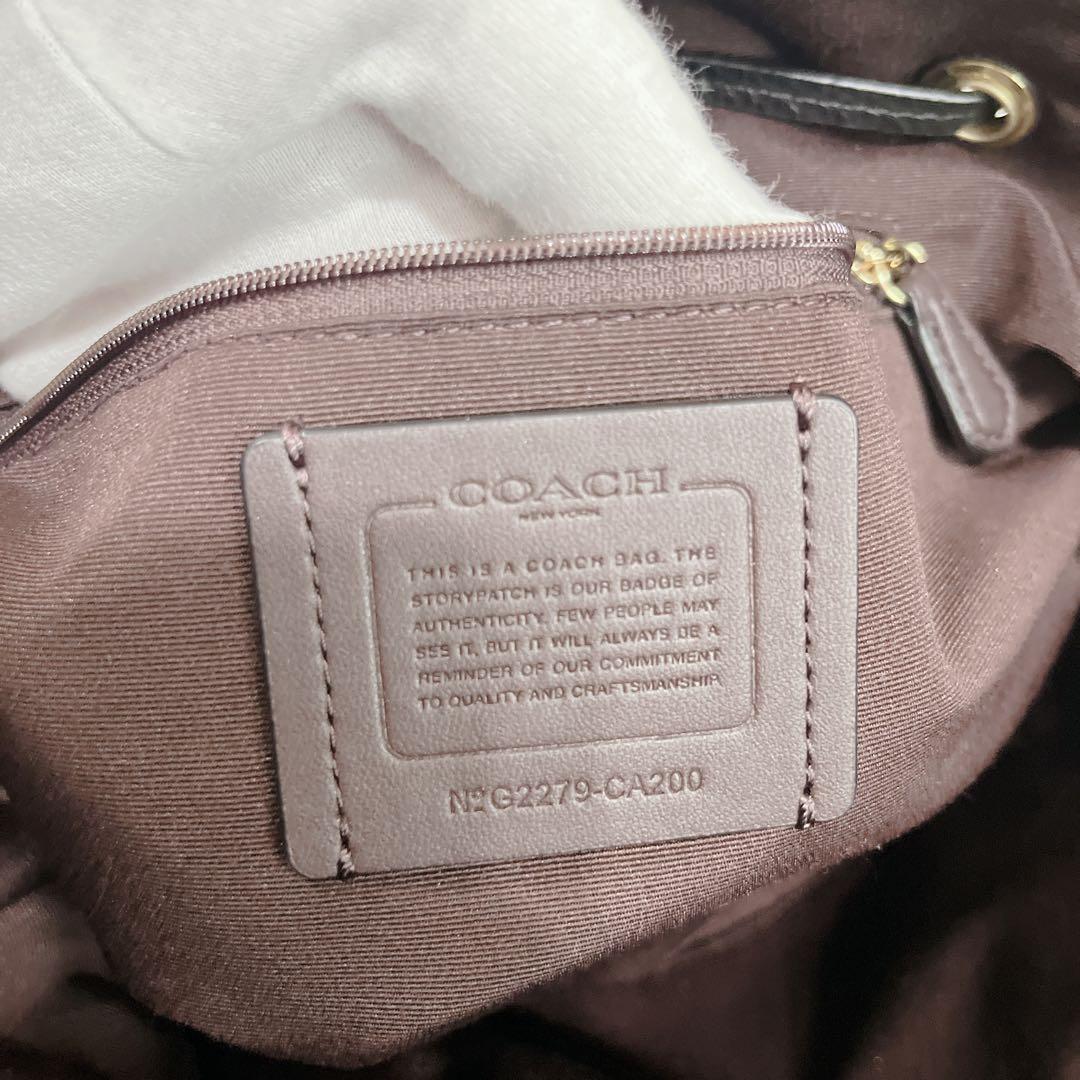 【美品】コーチ　アンディ　トートバッグ　ホースアンドキャリッジ　デカロゴ　レザー