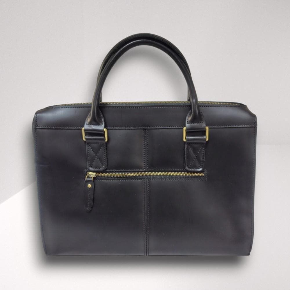 【のぞさん】本革 ビジネスバッグ ブラック 2WAY A4 TIDING