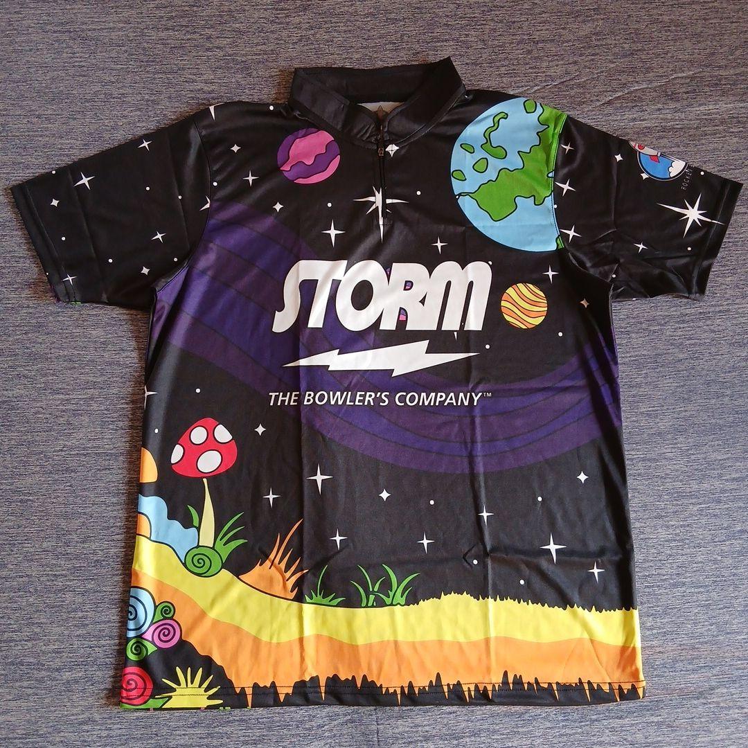 ✨新品✨ボウリングウェア　STORM　サイズXL　ブラック　宇宙人　宇宙飛行士