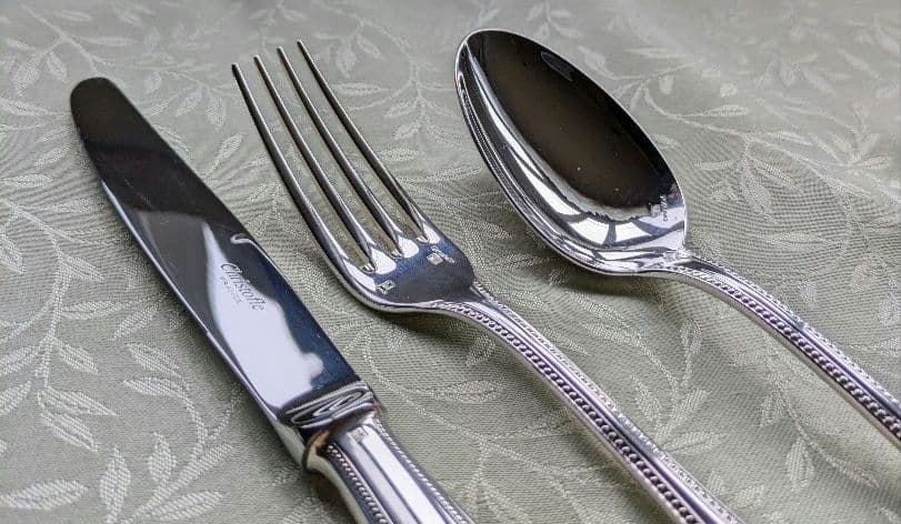 クリストフルカトラリー　パールテーブルサイズ3点セット